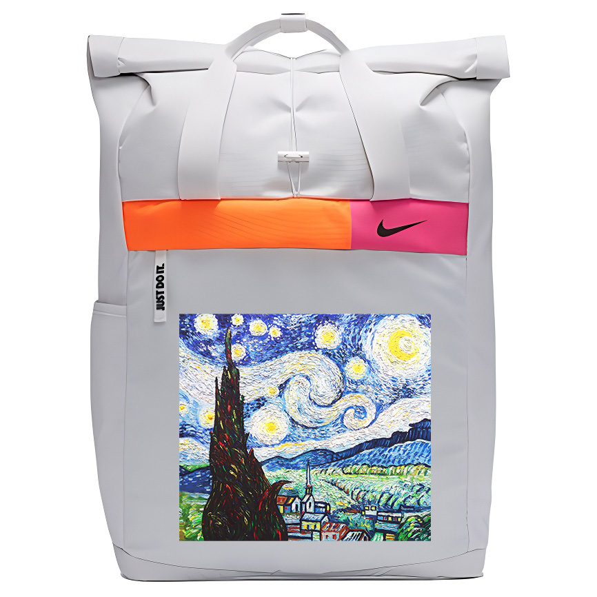 

Nike Тканевый рюкзак с принтом унисекс белый, Oil painting starry sky