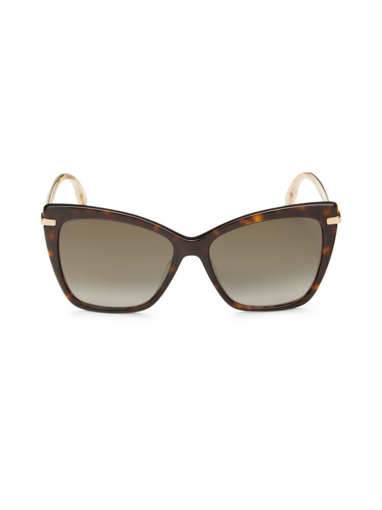 

Солнцезащитные очки «кошачий глаз» Selby 57MM Jimmy Choo, цвет Havana