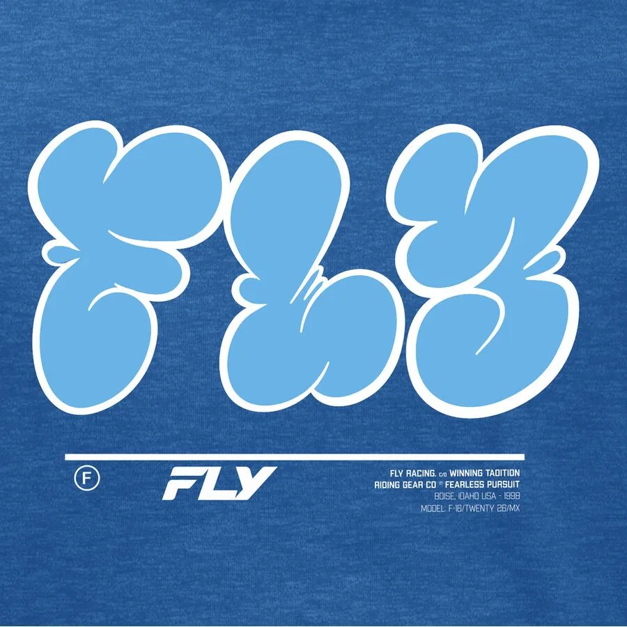 Молодежная футболка с граффити Fly Racing, Blue — фото 2
