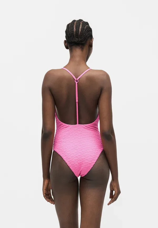 Купальник слитный Nike Swim, V-neck, Pink Glow — фото 3
