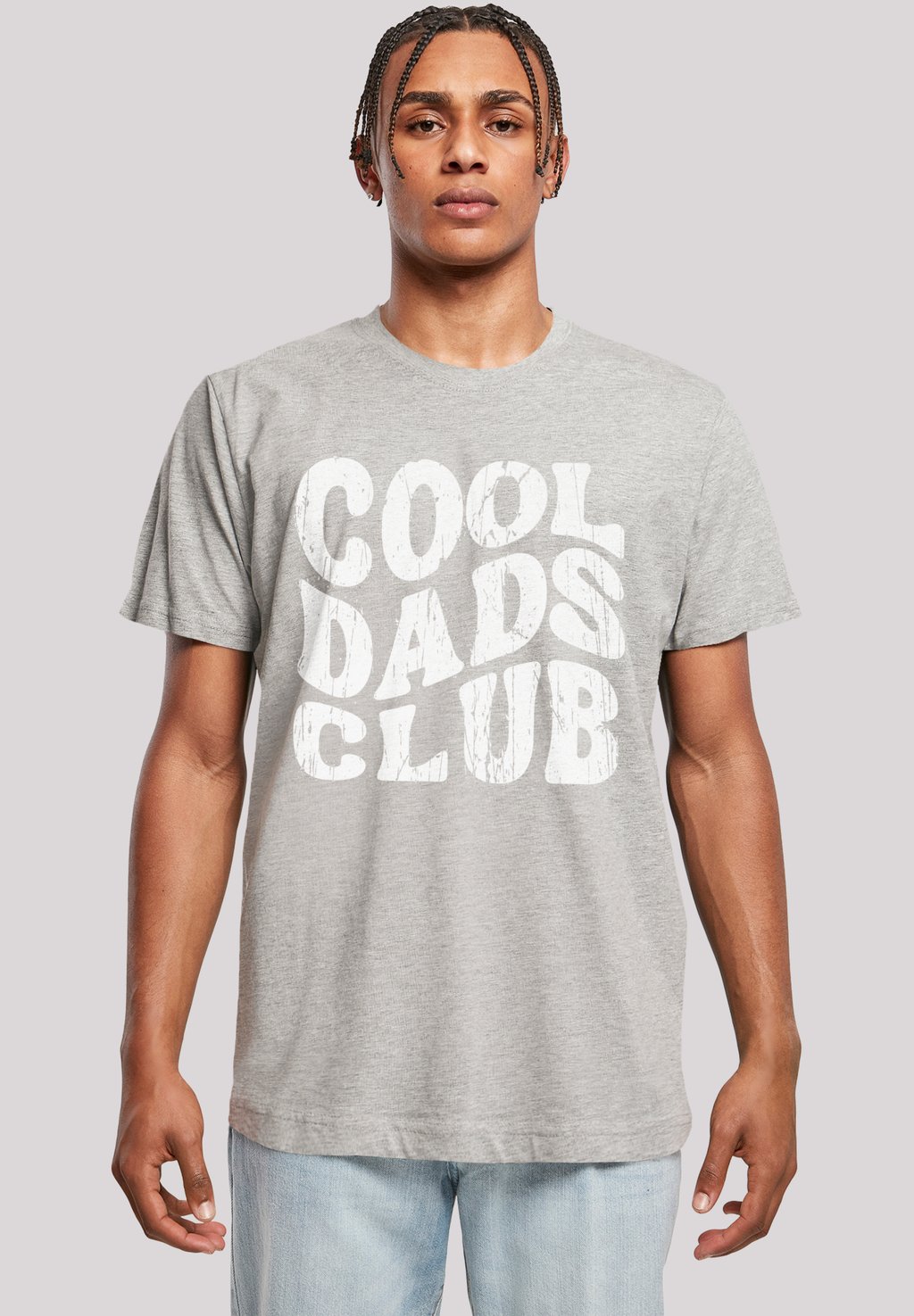 

Футболка с принтом COOL DADS CLUB VINTAGE VATERTAGS DESIGN F4NT4STIC, серый