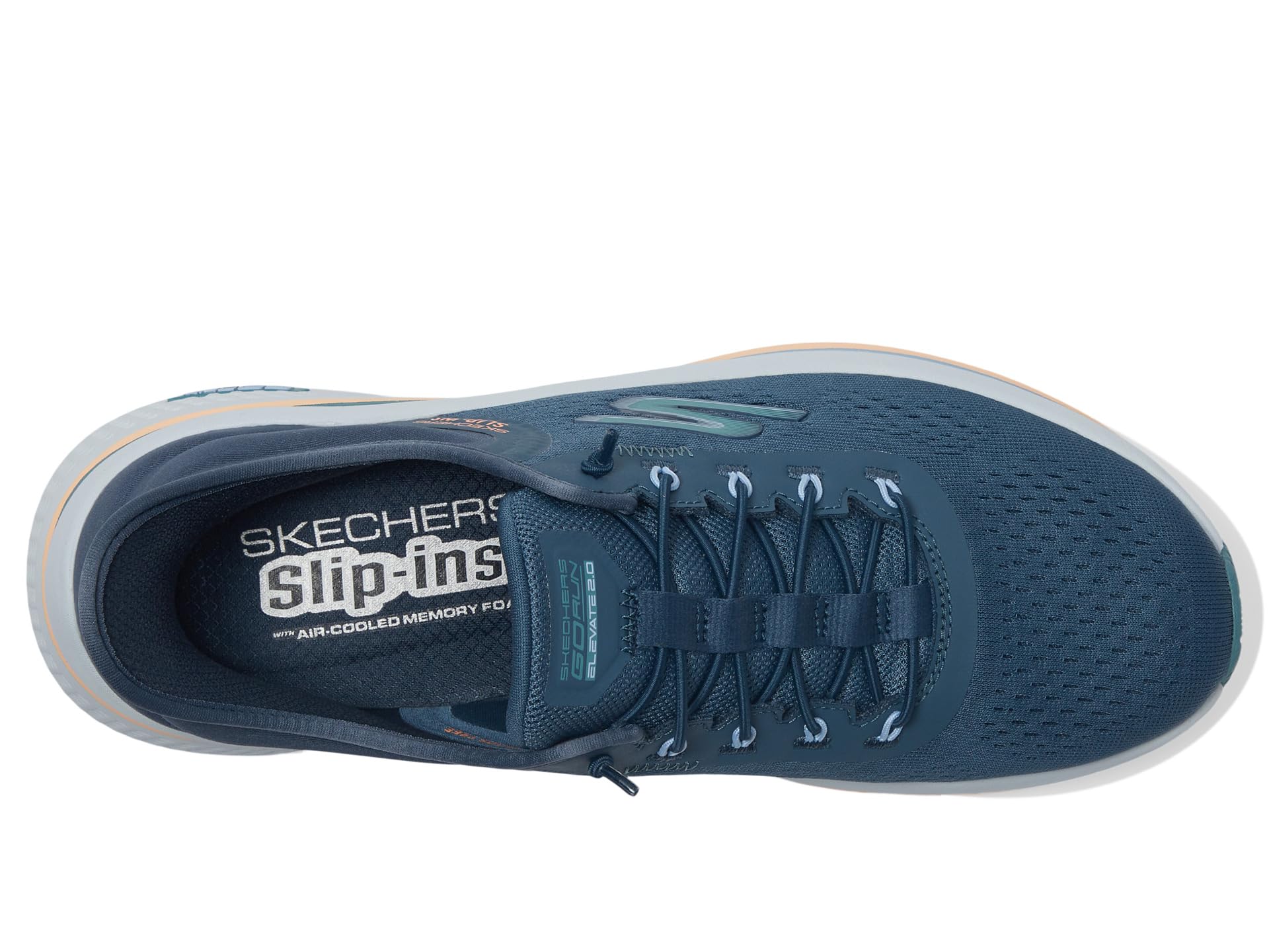 Кроссовки SKECHERS Go Run Elevate 2.0 Banyan Hands Free Slip-Ins, Navy/Teal — фото 2
