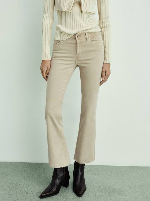 

Расклешенные джинсы sienna с высокой посадкой Mango, цвет Light Pastel Brown