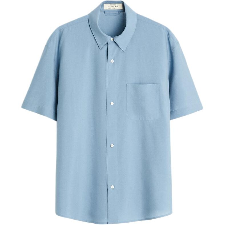 

Рубашка мужская синяя Zara, синий