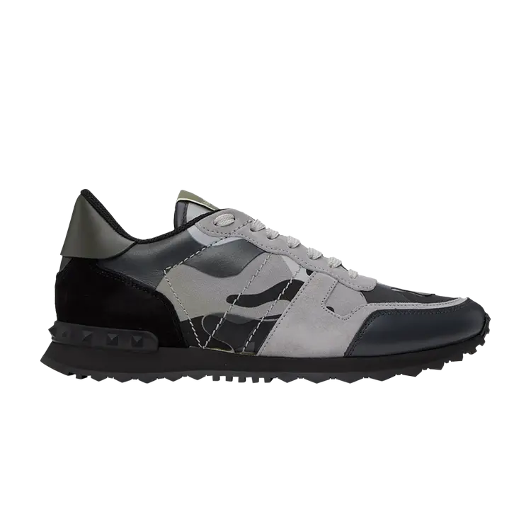 

Кроссовки Valentino Rockrunner 'Grey Reflective Camo', серый