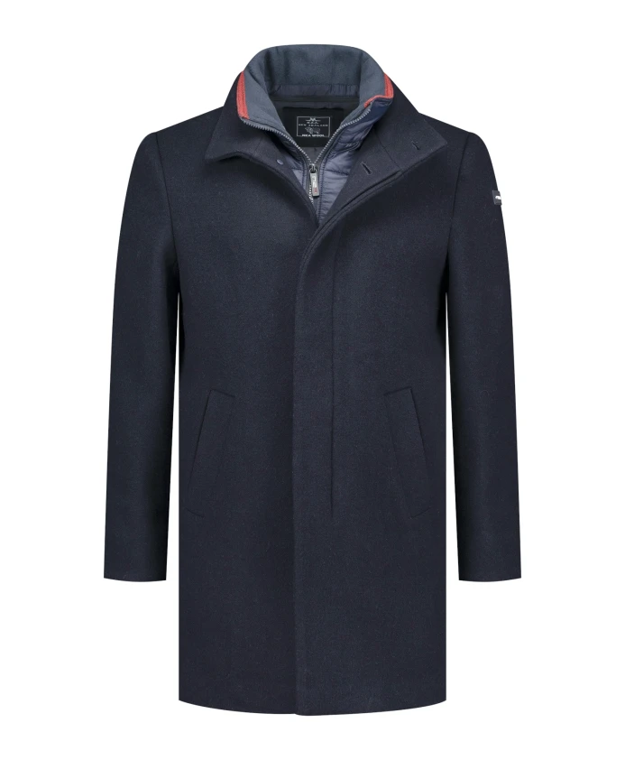 

25Hn818 шерстяное пальто Nza New Zealand Auckland, синий