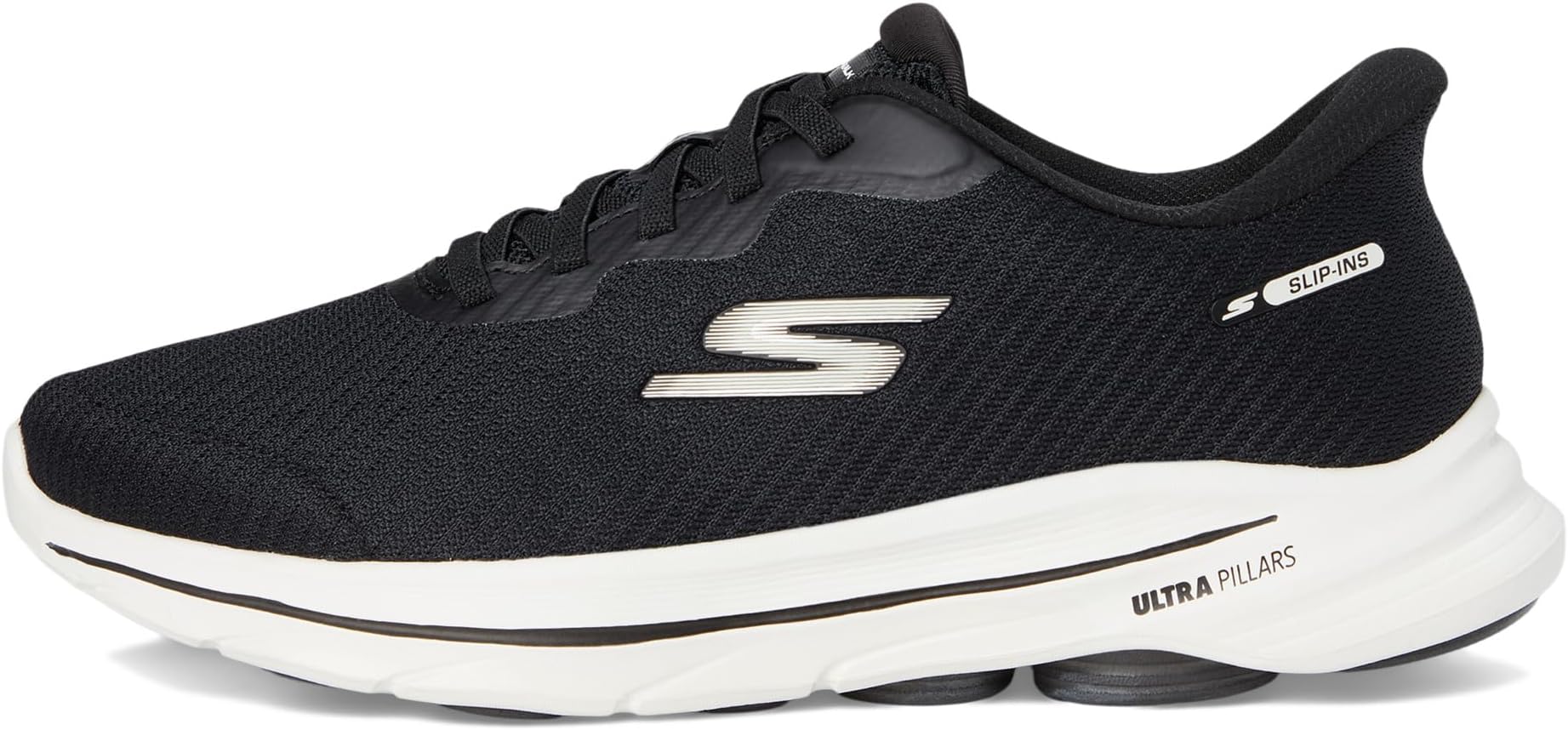 Кроссовки SKECHERS Performance Go Walk 8 Pelayo Hands Free Slip-in, Black/White — фото 4