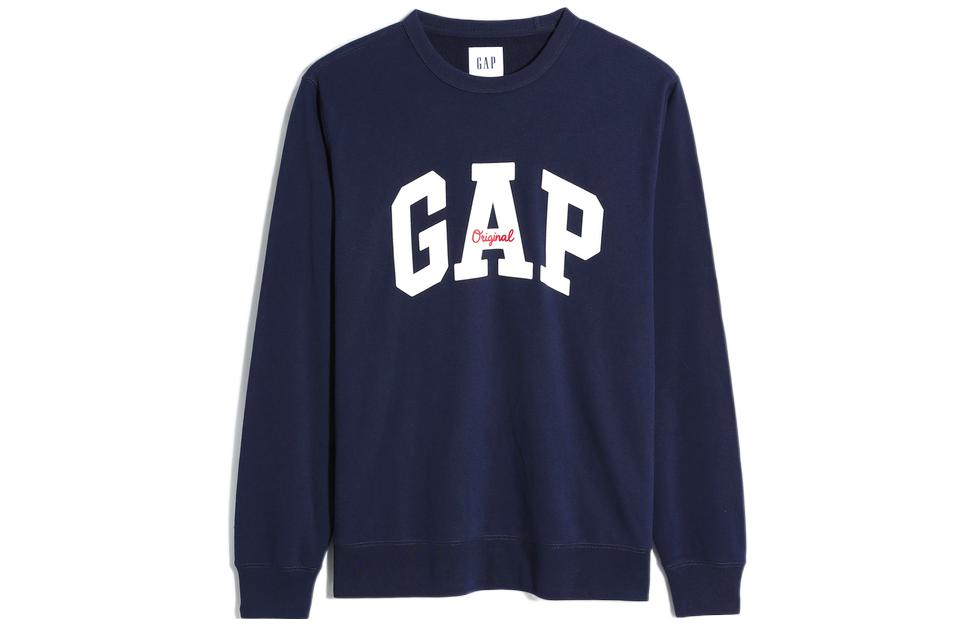 Свитшот Unisex Crew Neck Moderate Regular GAP, butter бежевый — фото 3