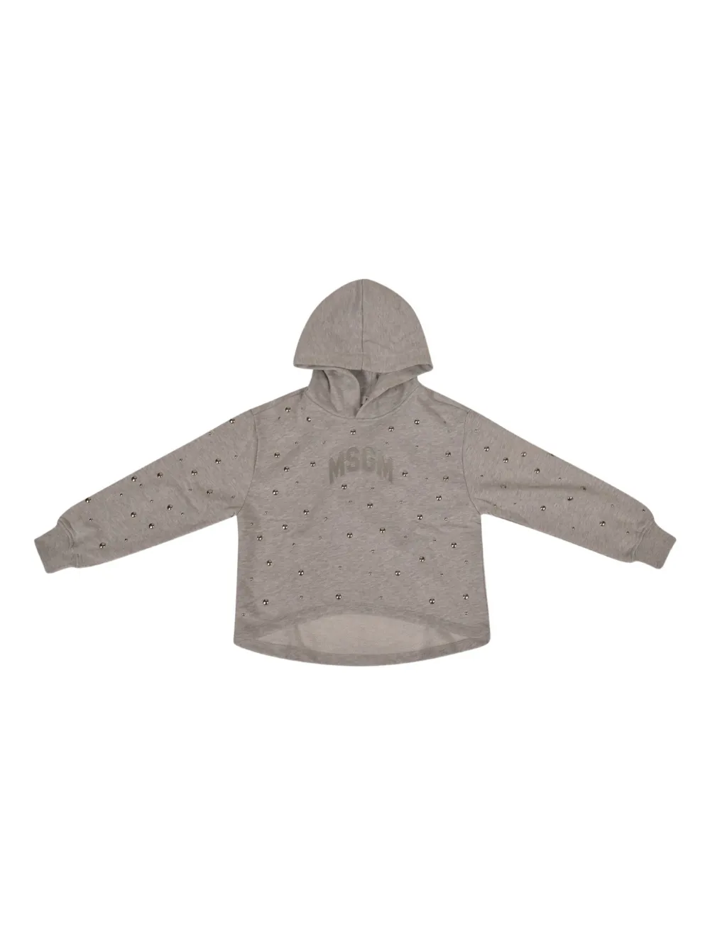 

Декорированное худи с капюшоном MSGM Kids, серый