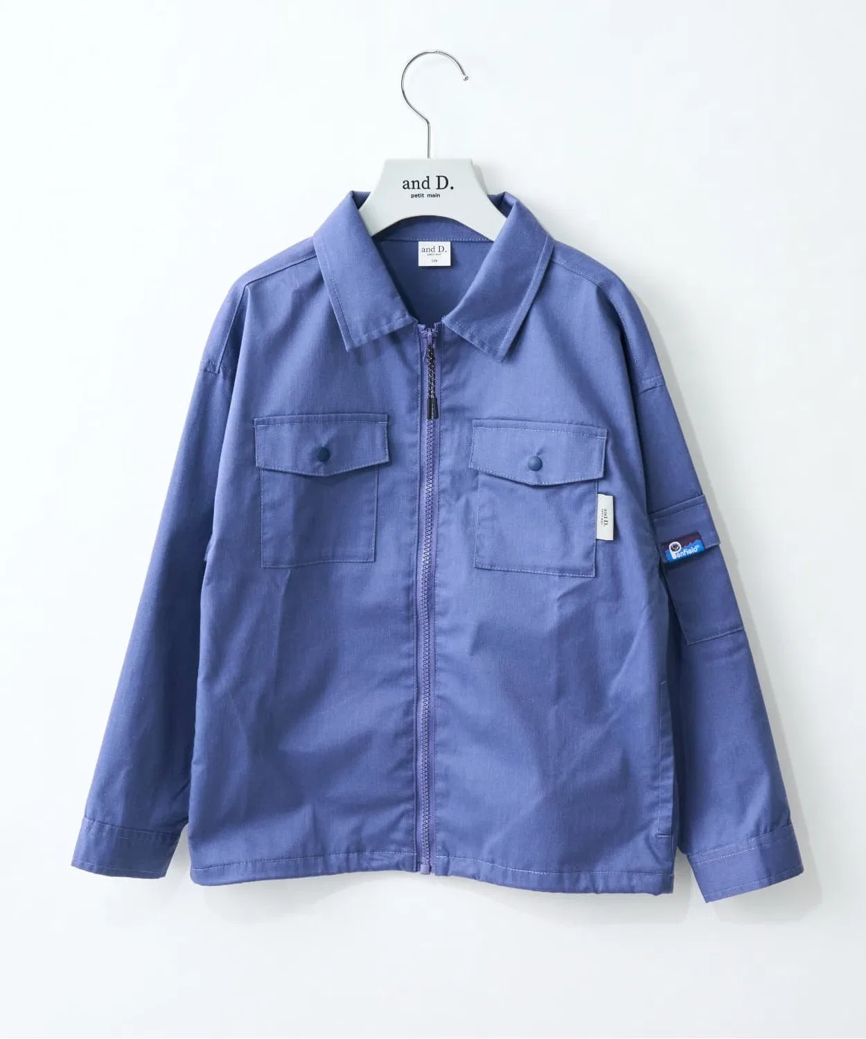 Детская куртка-рубашка Penfield с коллаборацией and D., TC твил, сине-серый