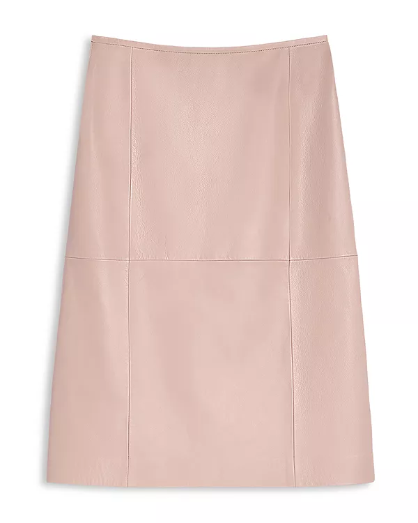 Кожаная юбка А-силуэта Jil Sander, розовый — фото 2