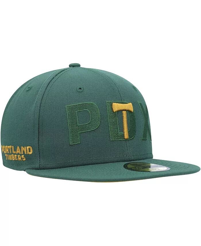 

Мужская зеленая приталенная шляпа Portland Timbers Kick Off 59FIFTY New Era, зеленый