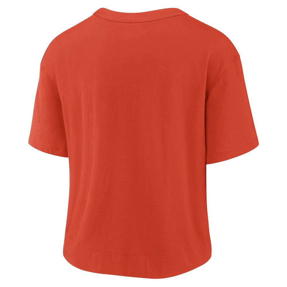 Женская модная футболка с высоким бедрами Nike оранжево-коричневая Cleveland Browns, цвет Brn Orange — фото 4