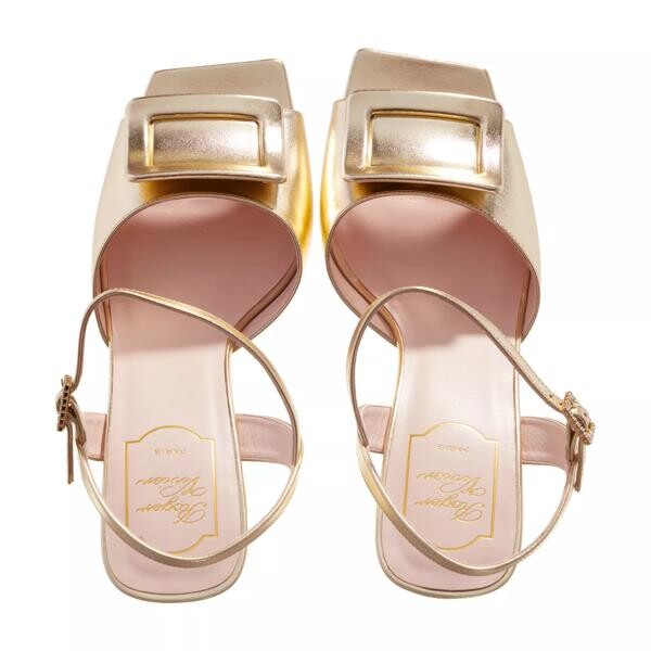 Сандалии covered buckle platform sandals Roger Vivier, желтый — фото 4