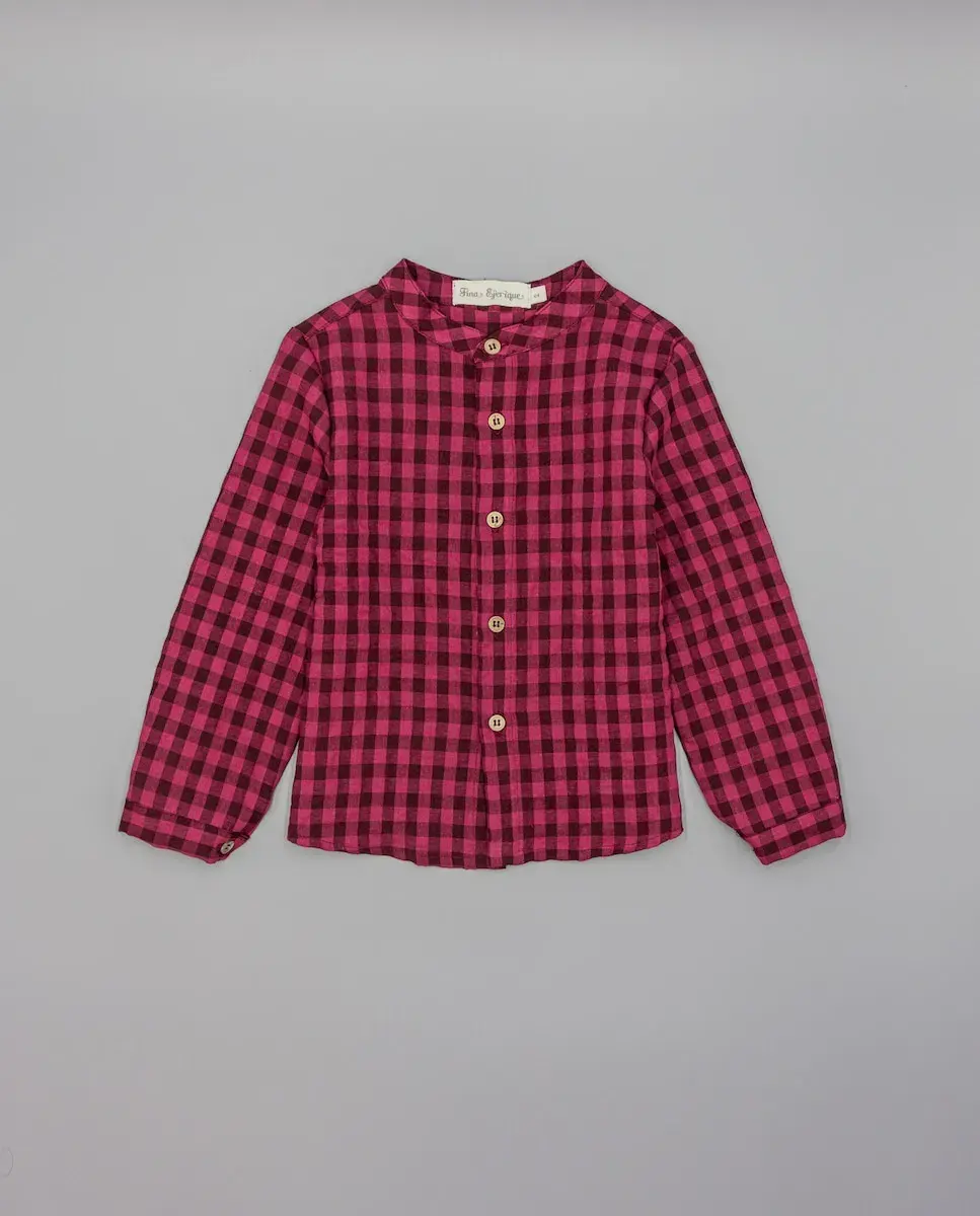 

Детская рубашка с воротником-стойкой Fina Ejerique, синий