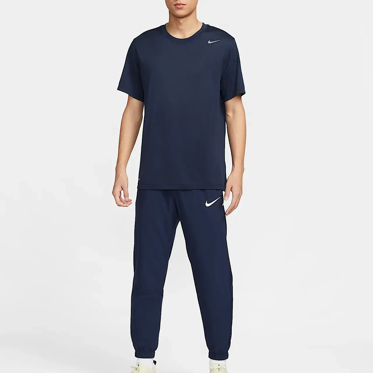 Nike Тренировочные штаны Dri Fit Knitted мужские темно-синие — фото 3