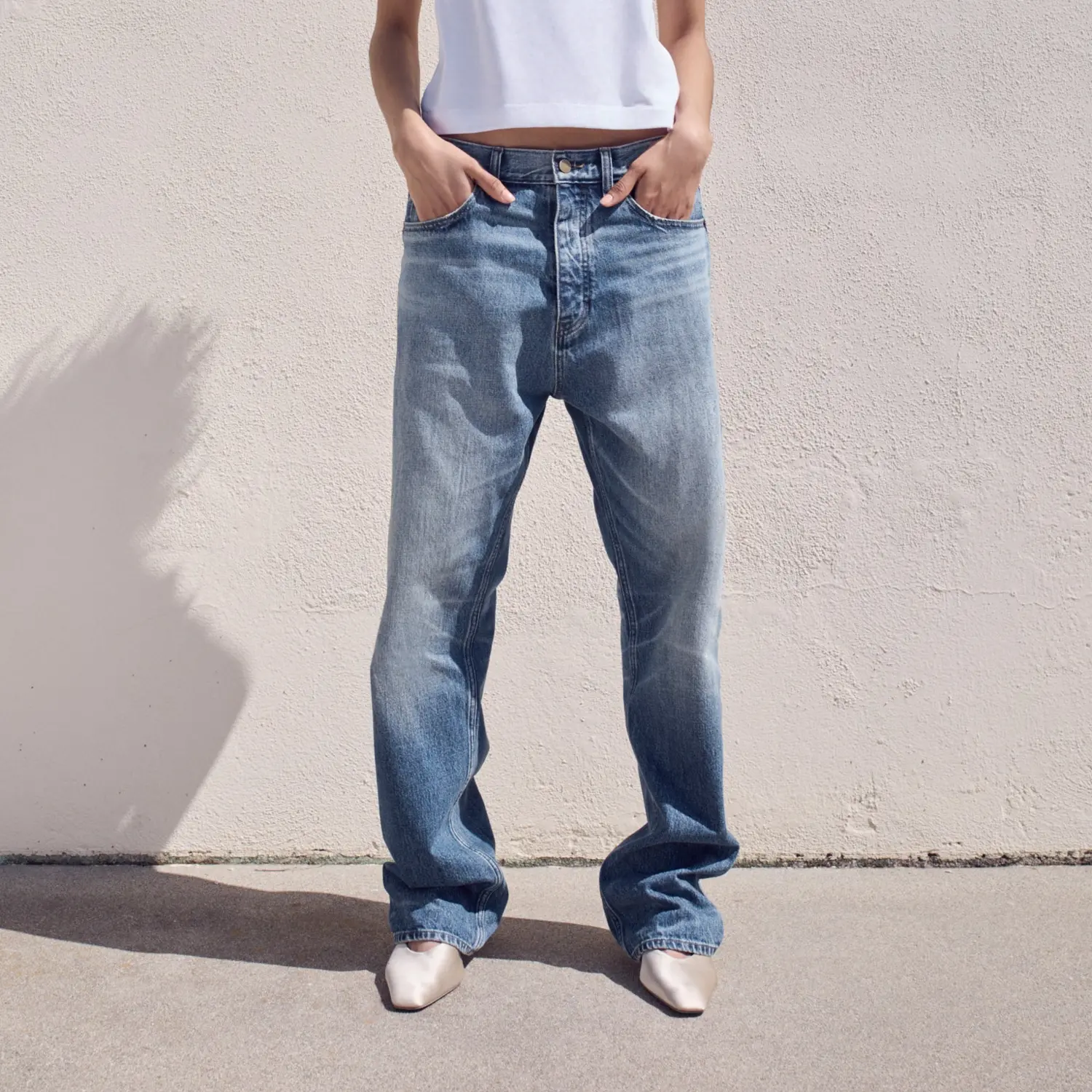 Футболка Core Collection 5 Pocket Jean Fear Of God Essentials, Средняя стирка — фото 4