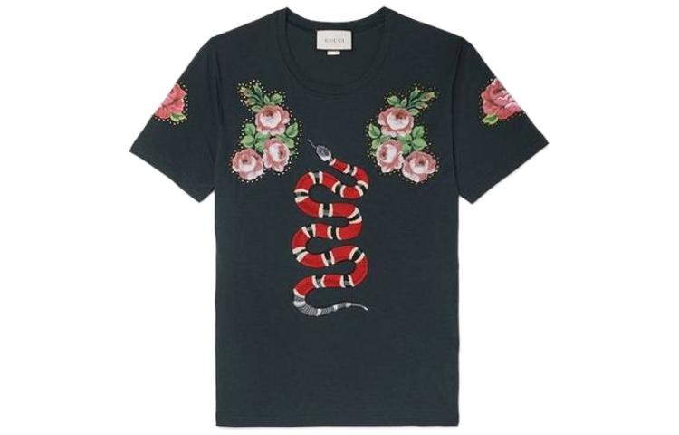 

Футболка мужская черная Gucci, черный