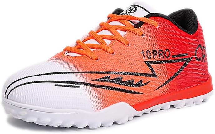 

Футбольные бутсы для искусственного газона, спортивные тренировочные бутсы оранжевого, белого, черного, синего, желтого и розового цветов с градиентным рисунком Generic