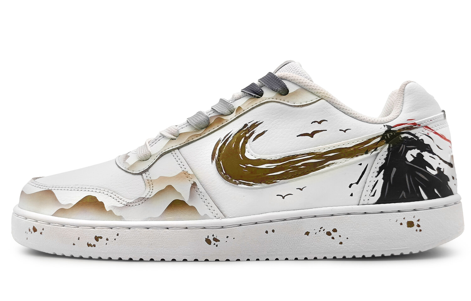 

Кроссовки Nike EBERNON Skateboard Shoes Men Low-Top White, Белый, Кроссовки Nike EBERNON Skateboard Shoes Men Low-Top White