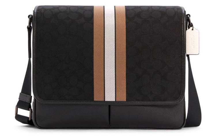 

COACH Сумка через плечо Thompson Leather, сумка для карт, сумка на плечо, унисекс, черная