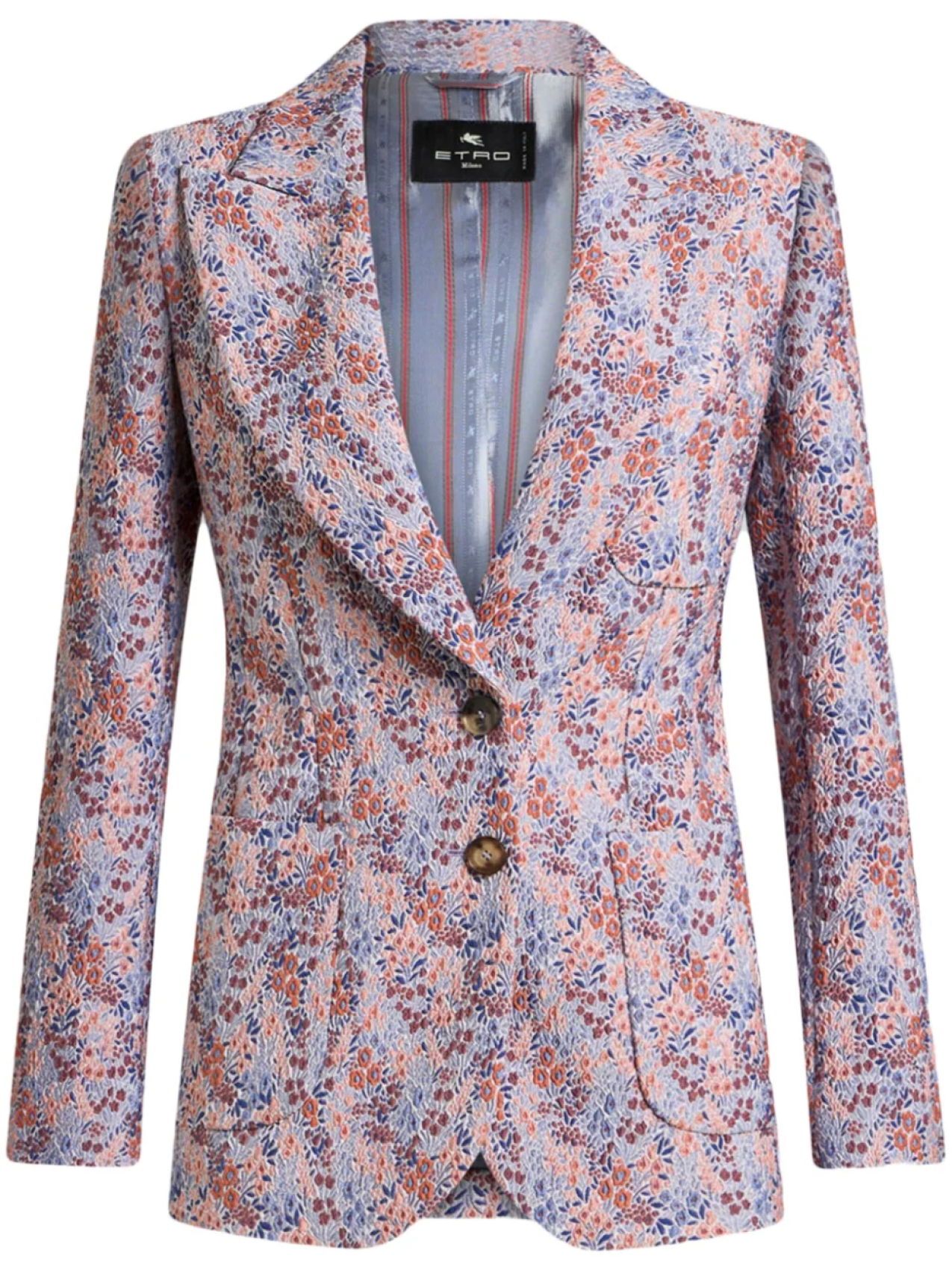 

ETRO пиджак с цветочным узором, розовый