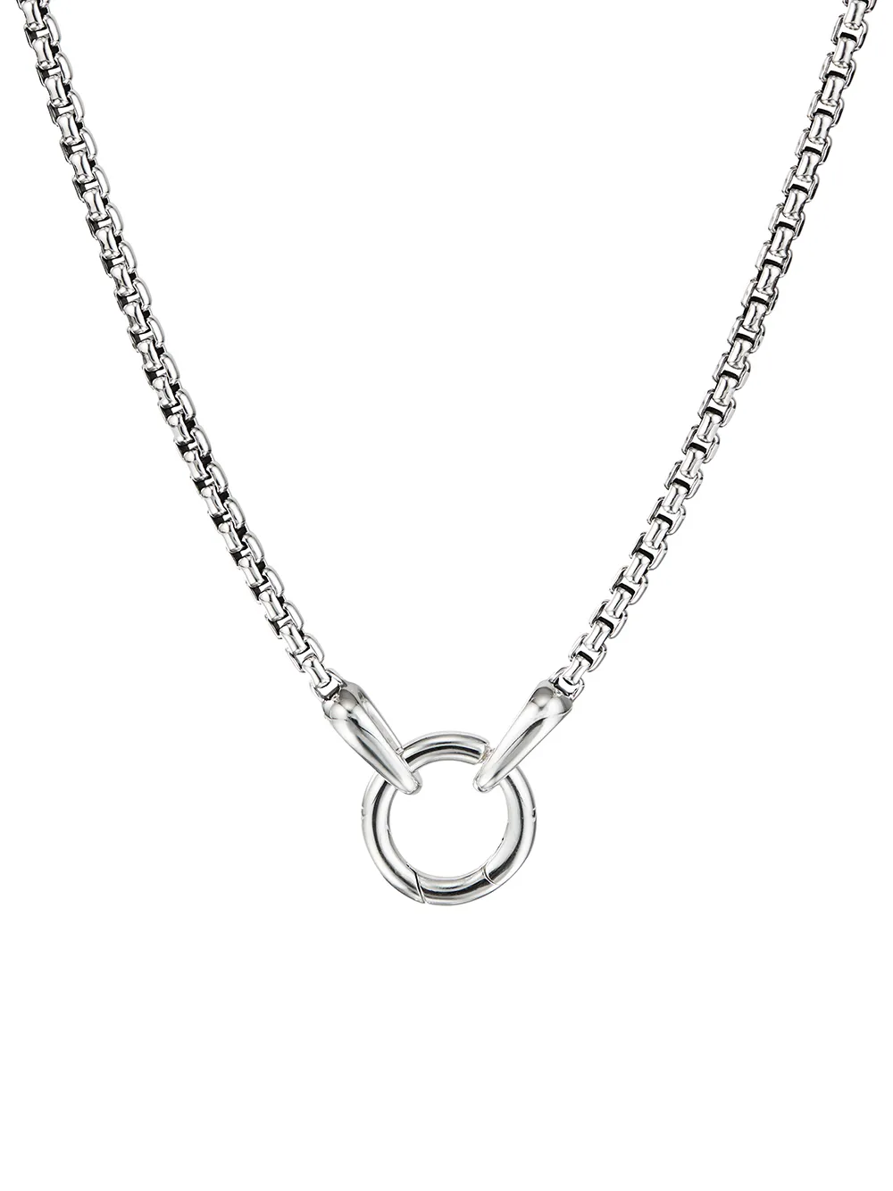 

Серебряное колье Smooth Amulet Box Chain (2.7 мм) David Yurman, серебяный
