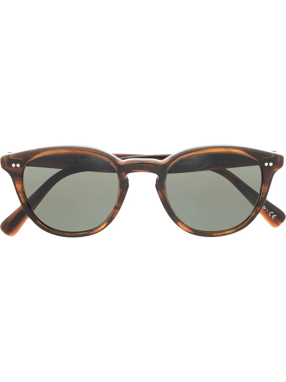

Солнцезащитные очки в оправе черепаховой расцветки Oliver Peoples, коричневый