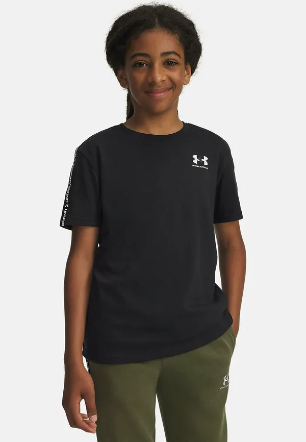 Футболка в спортивном стиле с принтом в виде тесьмы Under Armour, Black