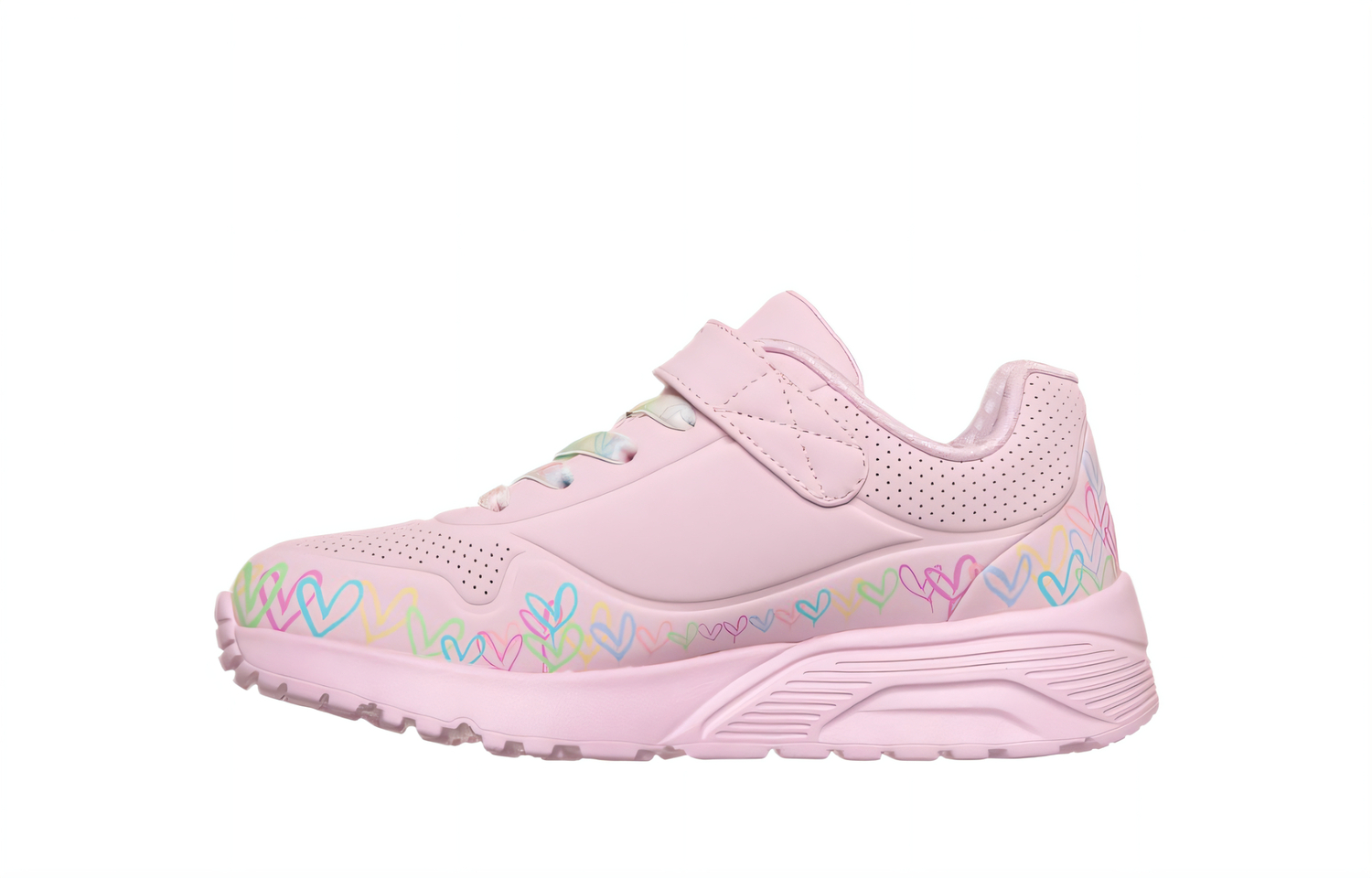 Skechers Kids JGoldcrown x UNO амортизирующие и дышащие низкие детские повседневные кроссовки light pink — фото 3