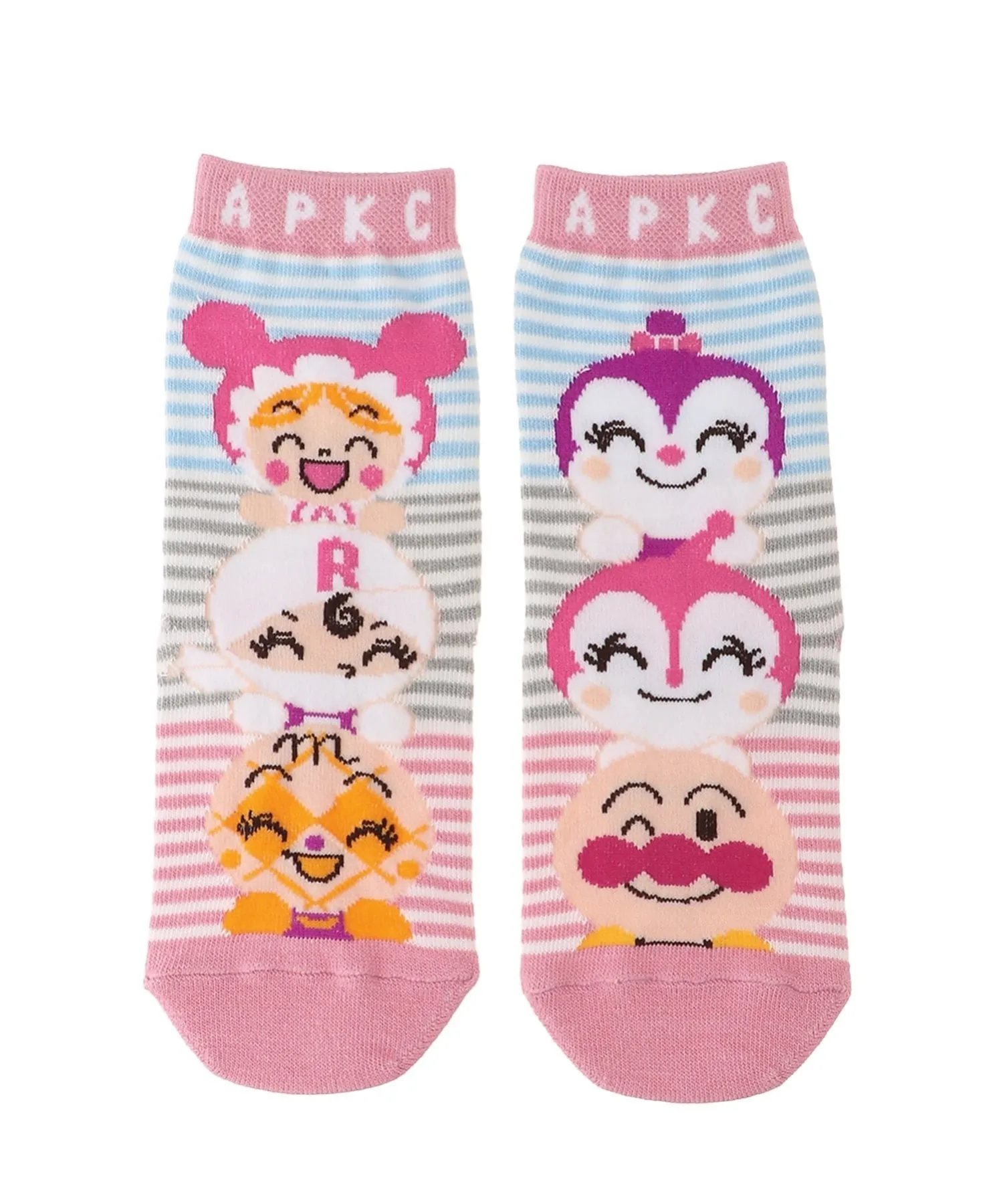 APKC/(K) Обычные носки Niconico Кокин-чан Докин-чан Anpanman Kids Collection, Light pink