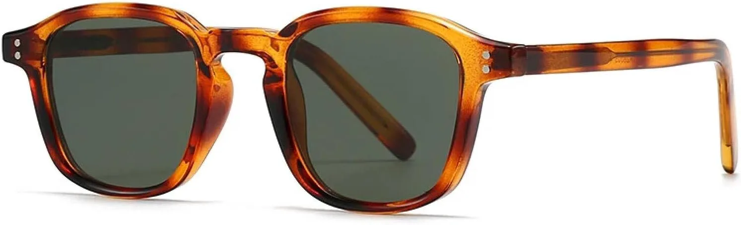 

Популярные солнцезащитные очки для женщин, роскошные ретро-очки с заклепками, мужские модные очки с защитой от УФ-излучения UV400 UATXTAU, Amber Dark Green