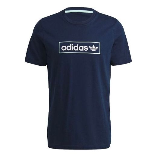 

Футболка originals mens linear logo printed sports short sleeve blue Adidas, синий