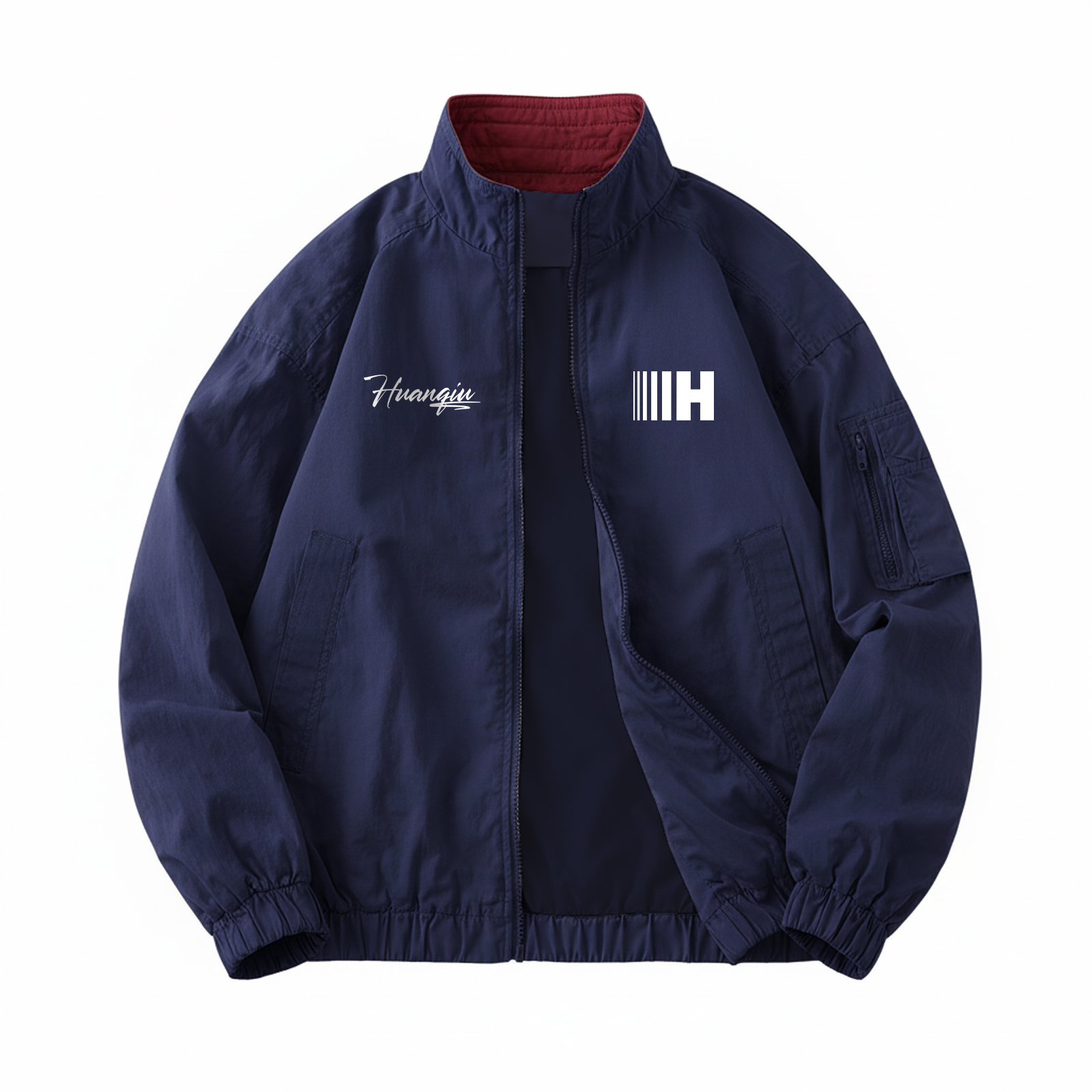 

Куртка Unisex Stand Collar Moderate HUANQIU, темно-синий