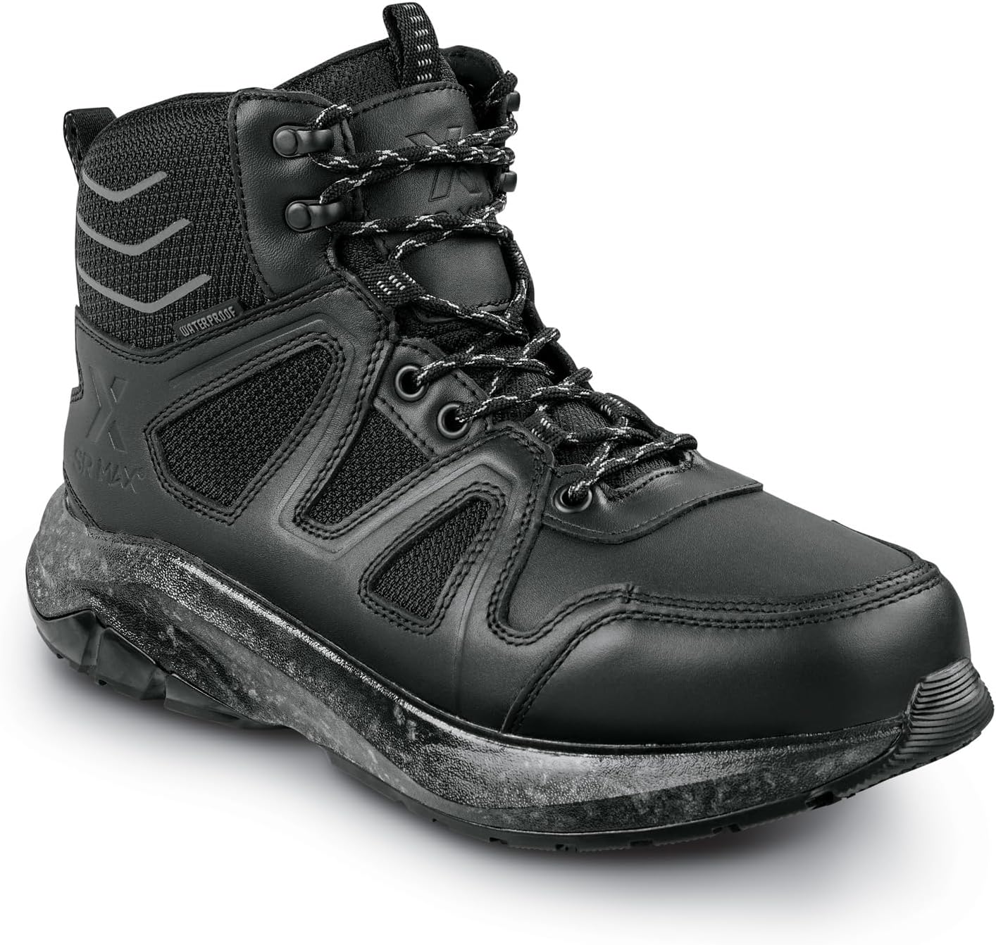 

SR Max Roxborough, мужские, с мягким носком, водонепроницаемые, MaxTrax противоскользящие, ботинки высотой 15 см, черный