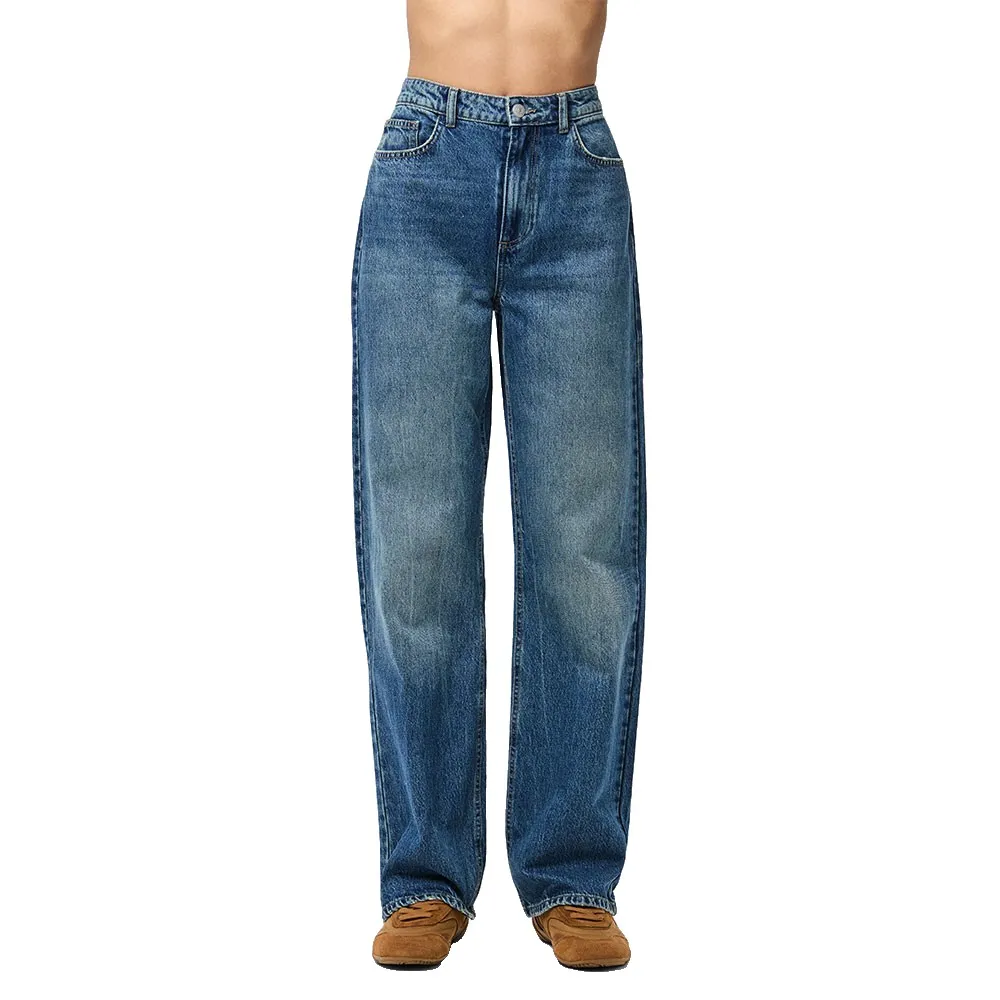 

Джинсы Pieces Kate Mb Straight Fit high waist jeans, синий