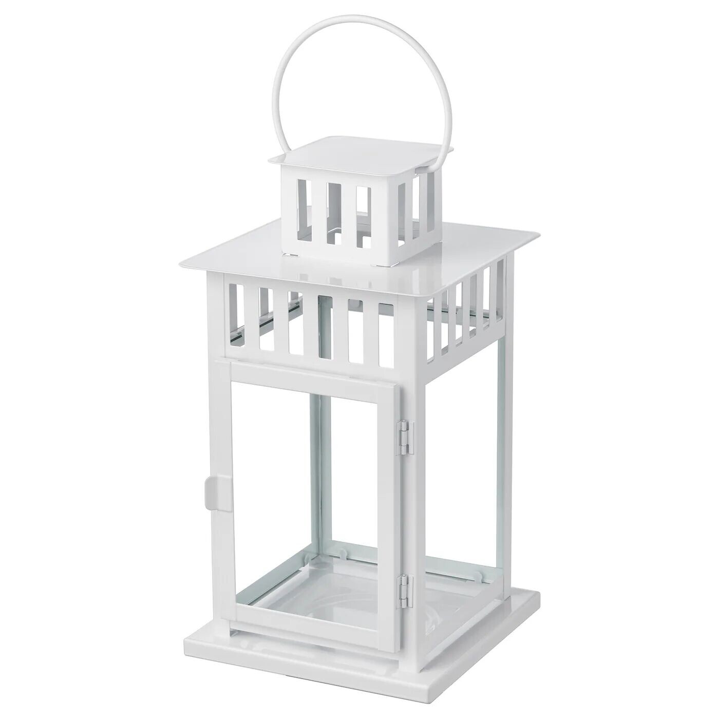 

Фонарь для формовой свечи, внутренний/уличный, белый, 28 см, BORRBY IKEA