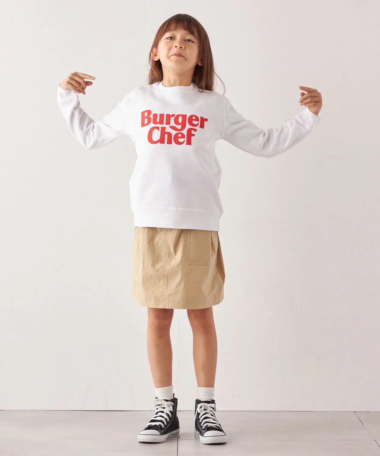 Детская толстовка Burger Chef с логотипом, белая — фото 2