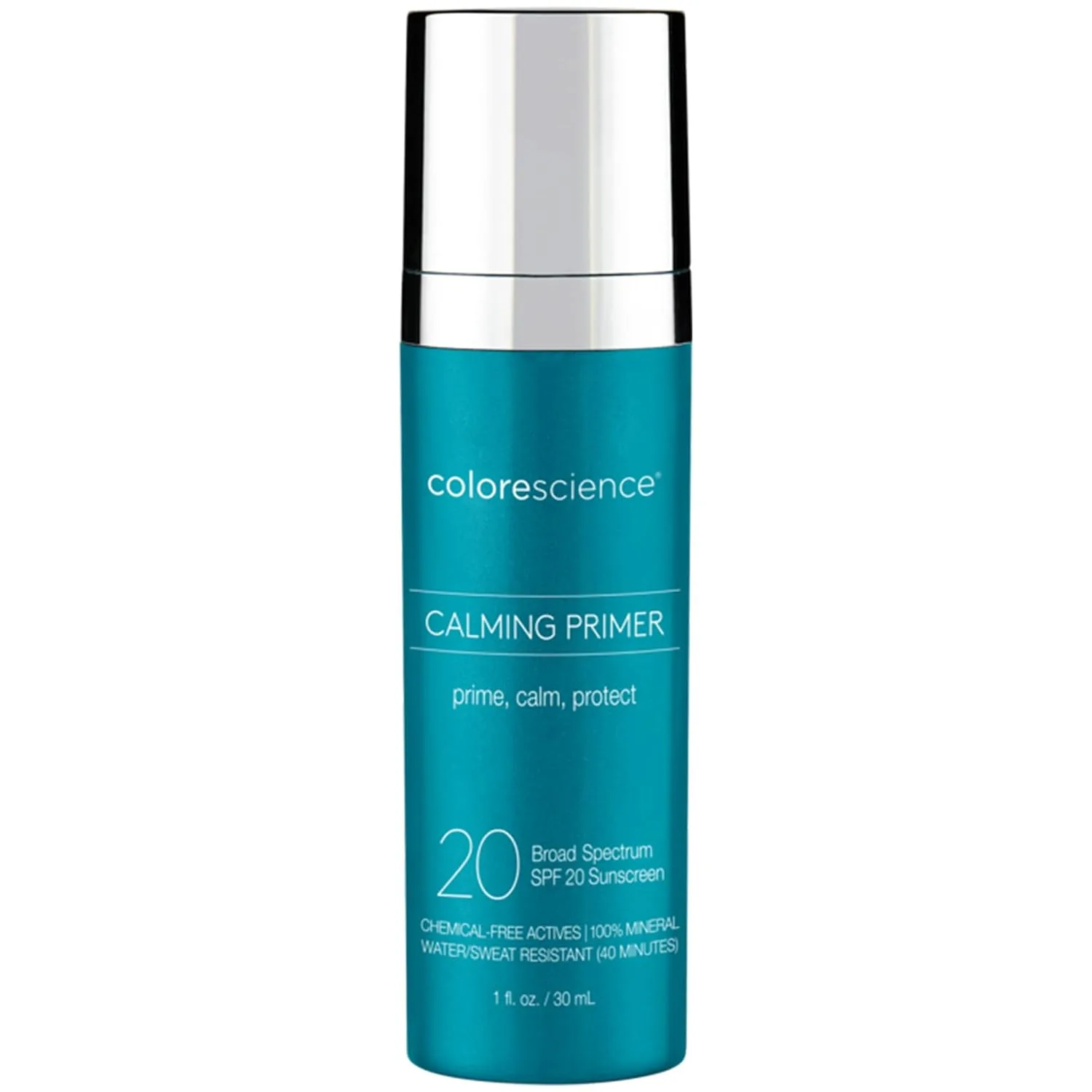 Успокаивающая основа под макияж Colorescience Calming Perfector, водостойкий минеральный солнцезащитный крем, защита от УФ-излучения широкого спектра действия 20 SPF, 30 мл., neutral