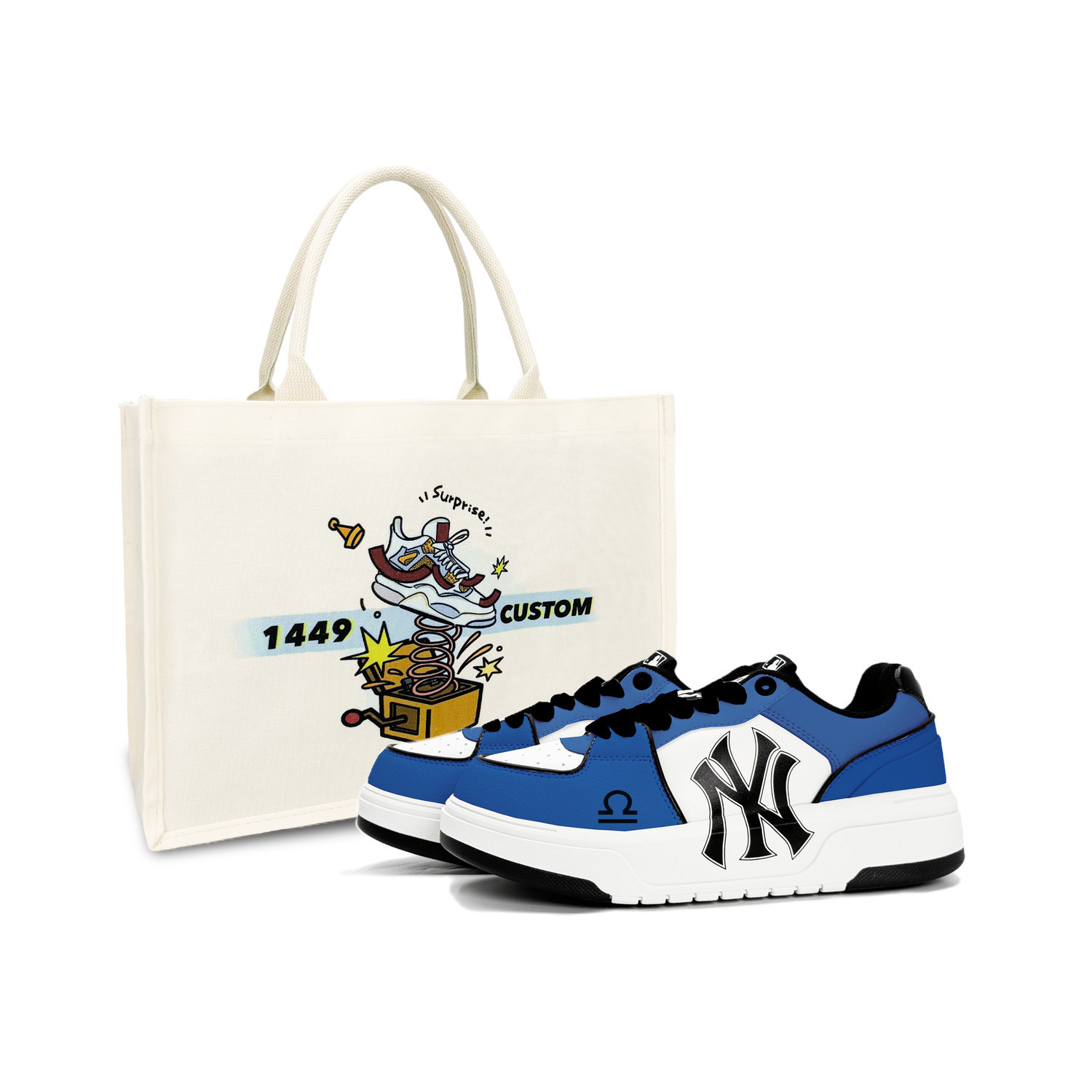 

Кроссовки для скейтборда unisex с амортизирующей стелькой Chunky Liner и износостойкой подошвой, низкие MLB, синий