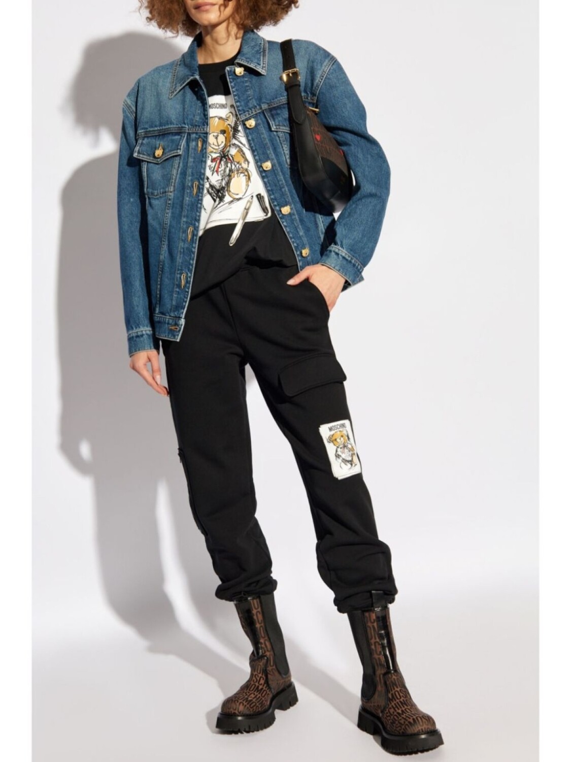 

Moschino футболка с логотипом, черный