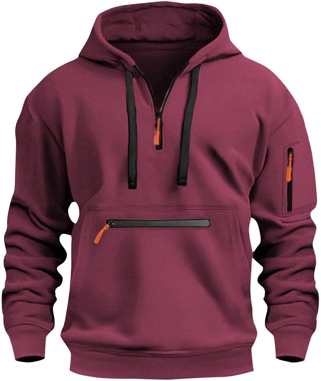 

Толстовка с капюшоном Tactical, утепленная флисом, 1/4 молнии, с карманами