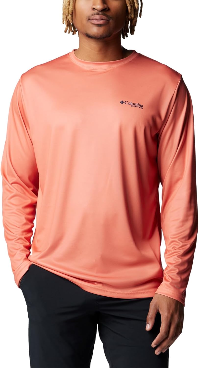 

Columbia мужская футболка с длинным рукавом Terminal Tackle PFG Global Compass, Faded Peach/Bright Nectar