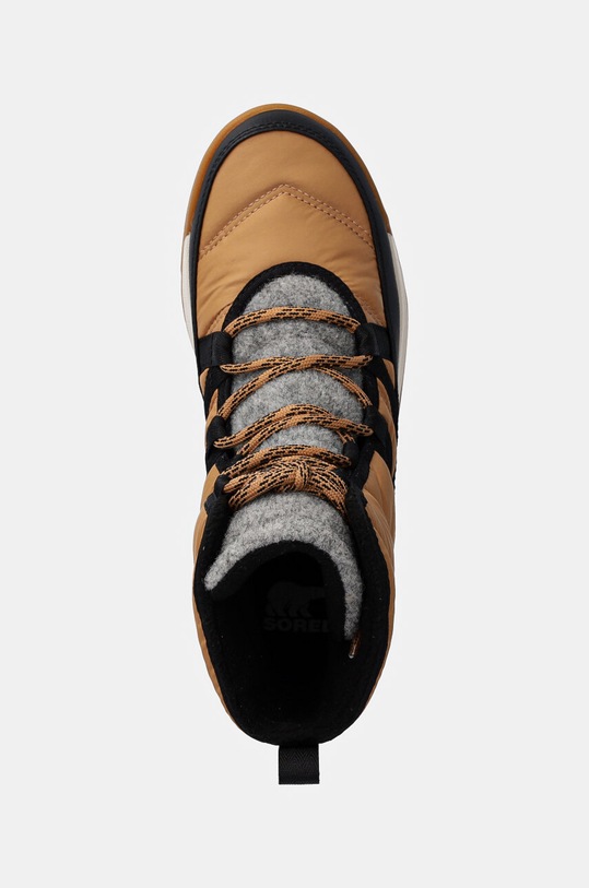 Зимние ботинки женские Sorel Whitney II Plus Lace WP стеганые, черно-коричневый — фото 4