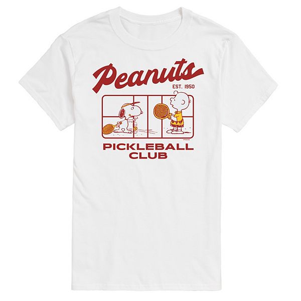 

Футболка Big & tall peanuts pickleball club Licensed Character