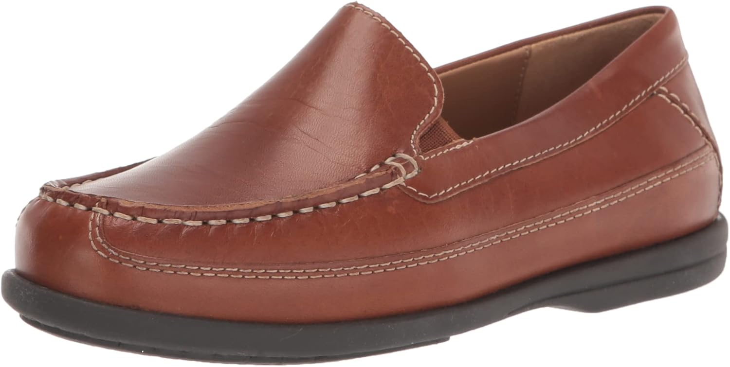 

Детские повседневные лоферы Johnston Murphy Big Kid Locklin Venetian для мальчиков Johnston & Murphy, Tan Full Grain Leather