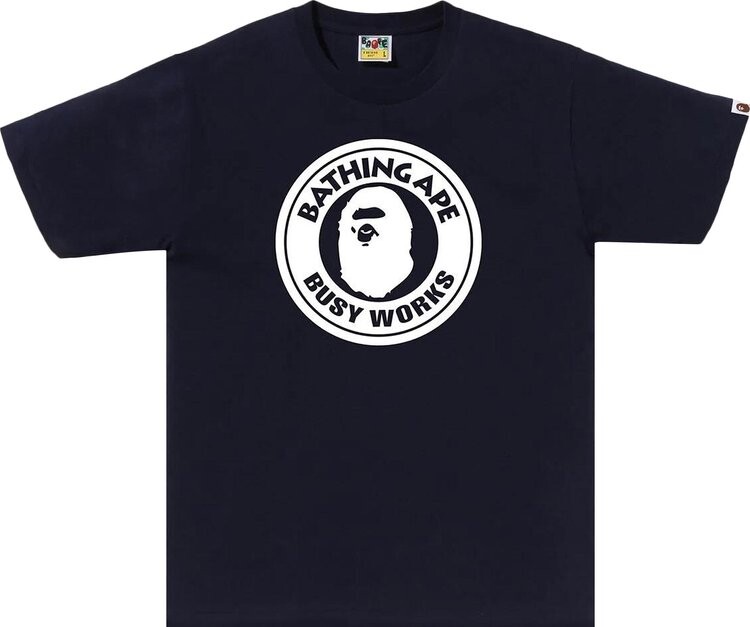 

Футболка BAPE Bicolor Busy Works 'Navy', синий