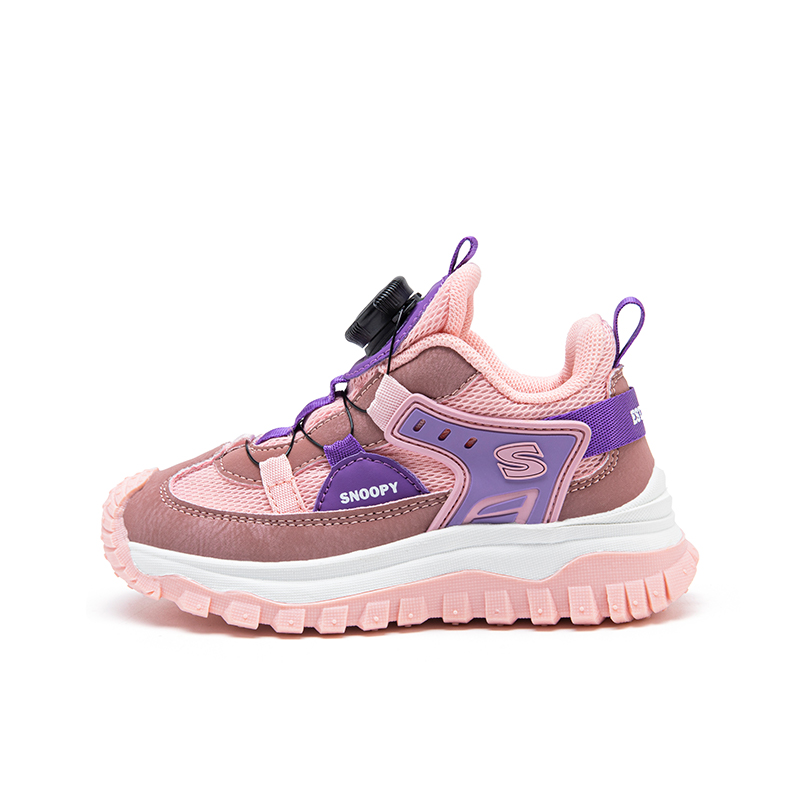 

Скользостойкие противоударные износостойкие дышащие легкие детские повседневные туфли Pink Purple Kids' SNOOPY