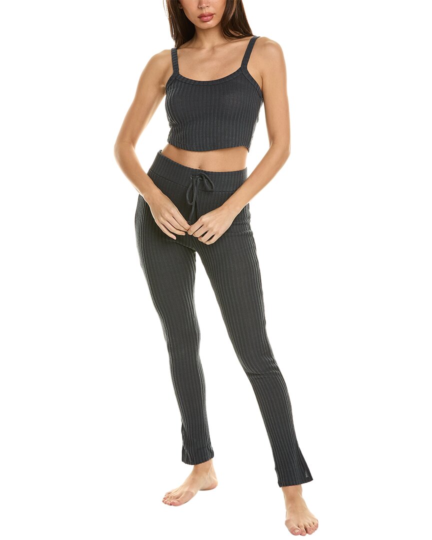 

Honeydew Intimates комплект нижнего белья из 2 предметов для отдыха в стиле Off Duty, трикотажный трикотаж в рубчик