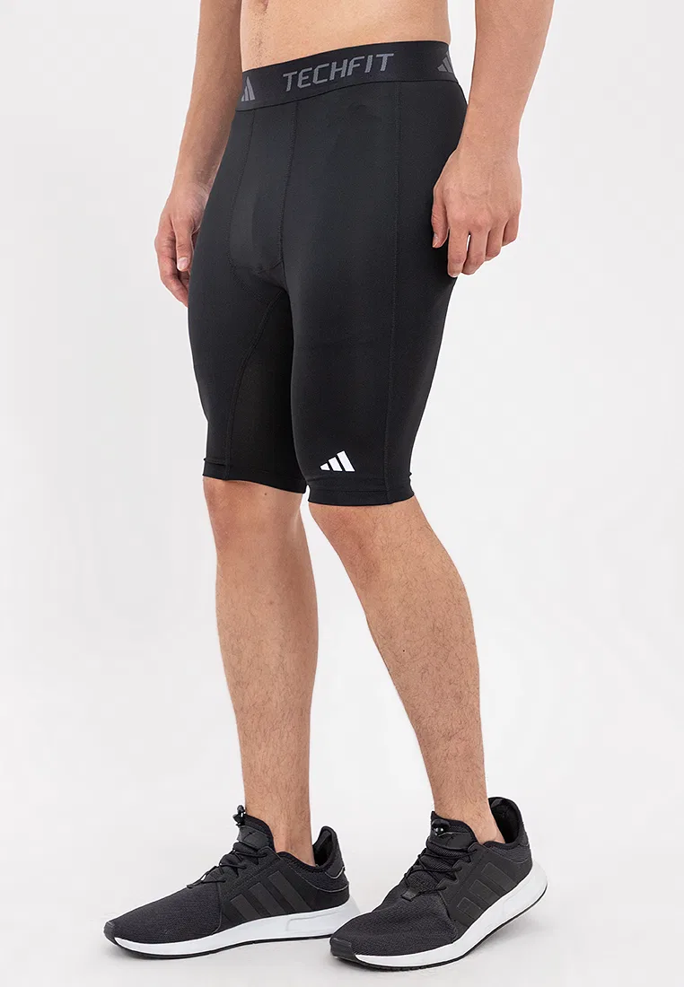 Тренировочные леггинсы Techfit компрессионные, adidas, черный — фото 2